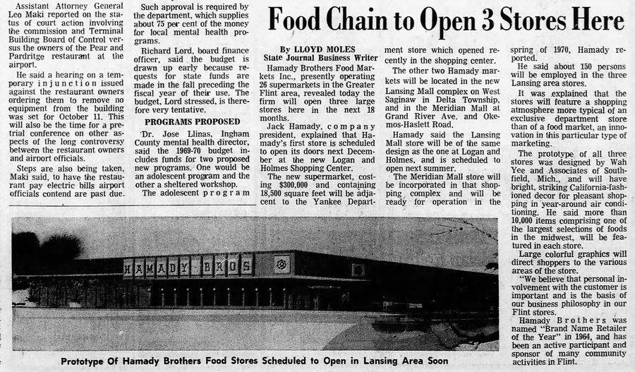 Meridian Mall - Sept 1968 Article On Hamady Bros